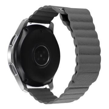 20mm Universal Echtleder-Armband - Grau