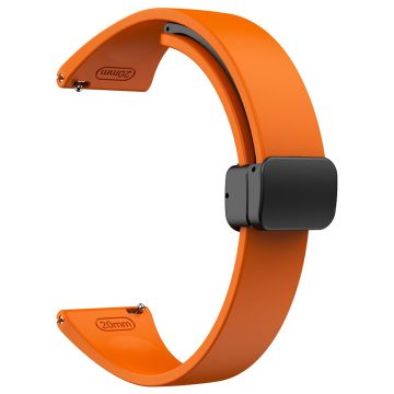 20mm Universal Silikonband mit schwarzer Schnalle - Orange