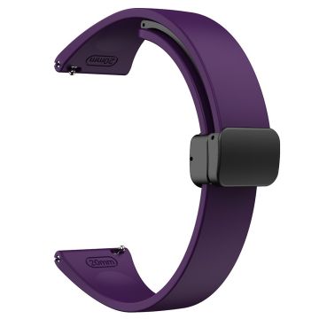 20mm Universal Silikonband mit schwarzer Schnalle - Dark Purple