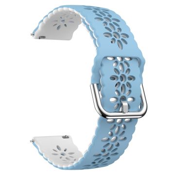 20mm Universal Dual Color Blüte Hohlband - Baby Blau+Weiß