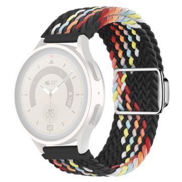 20mm Universal Nylonband mit Magnetschnalle - Black Rainbow