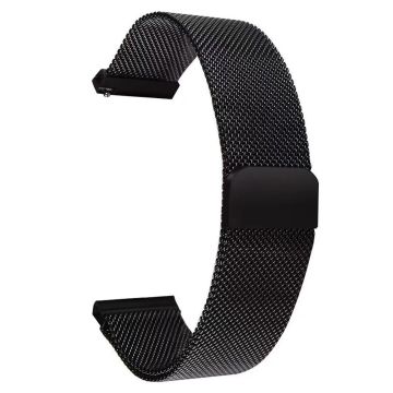 18mm Universal milanese Edelstahlband - Schwarz