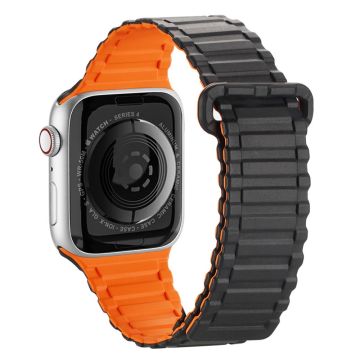 DUX DUCIS Apple Watch Series 8 (41mm) Silikonarmband - Schwarz / Orange