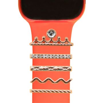 Apple Watch Series 8 (45mm) / (41mm) / Ultra Strass Armband Charms - Silberne Krone