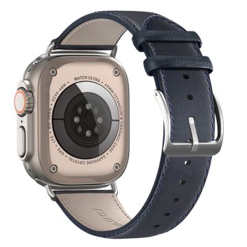 DUX DUCIS YS Apple Watch Series 9 41mm Lederarmband aus Rindsleder - Blau