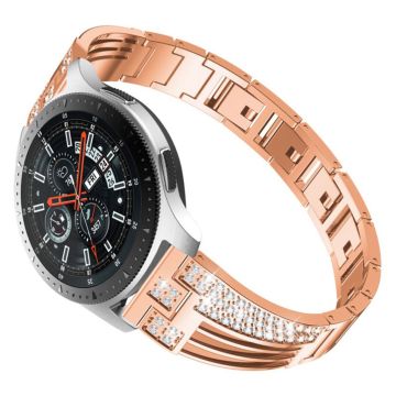 Samsung Galaxy Watch 46mm / Gear S3 Strass décor Uhrenarmband - Champagne Gold