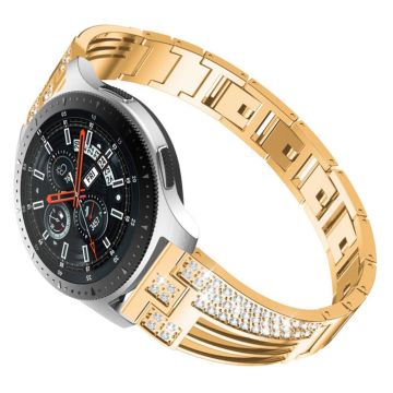 Samsung Galaxy Watch 46mm / Gear S3 Strass décor Uhrenarmband - Gold