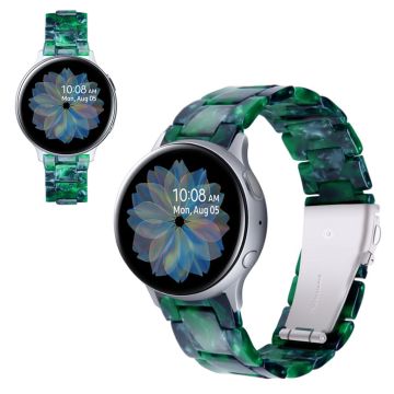 Samsung Galaxy Watch (42mm) / Active Marmorartig Uhrenarmband - Schwärzlich Grün