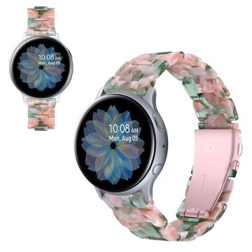 Samsung Galaxy Watch (42mm) / Active Marmorartig Uhrenarmband - Rosa / Grün