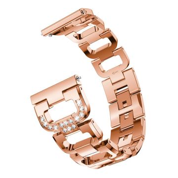 Samsung Galaxy Watch (42mm) D-förmiges Uhrenarmband aus Rostfreier Stahl - Roségold