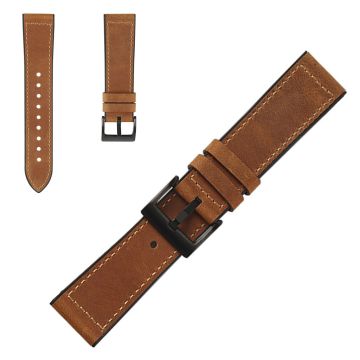 Haltbar Leder Uhrenarmband für Samsung Watch Geräte - Crazy Horse Braun