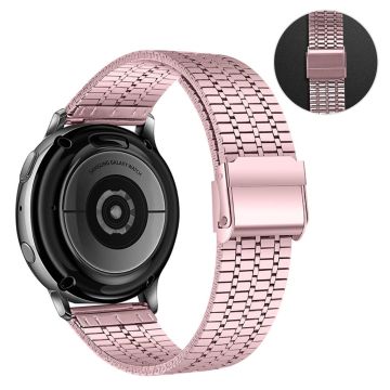 Samsung Galaxy Watch 3 (41mm) / Watch (42mm) Sieben Perlen Rostfrei Stahl Uhrenarmband - Rose Rosa