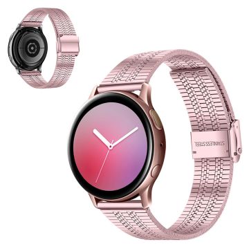 Samsung Galaxy Watch 3 (41mm) / Watch (42mm) Glänzend Rostfrei Stahl Uhrenarmband - Rosa