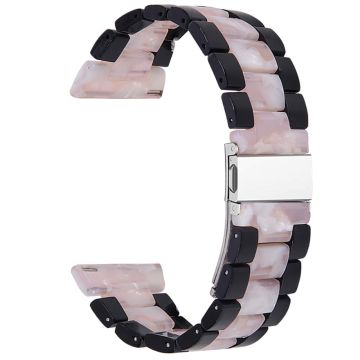 20mm Farbe Spleißen Resin Uhrenarmband für Samsung Galaxy Watch - Schwarz / Rosa