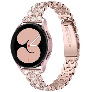 Samsung Galaxy Watch 3 (41mm) / Watch (42mm) Armband mit Strassdekor - Pink / Gold