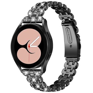 Samsung Galaxy Watch 3 (41mm) / Watch (42mm) Armband mit Strassdekor - Schwarz