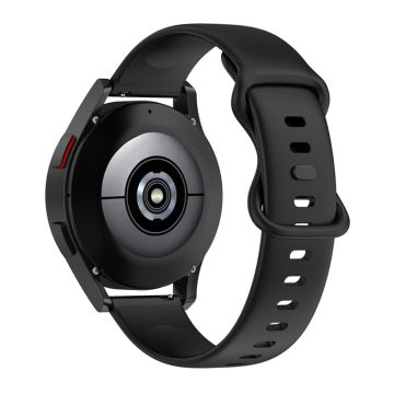 Einfaches verstellbares Silikonarmband für Samsung Galaxy Watch - Schwarz