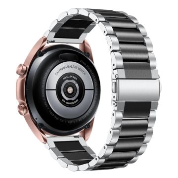 20mm Triple Perlen Rostfrei Stahl Uhrenarmband für Samsung Galaxy Watch - Schwarz