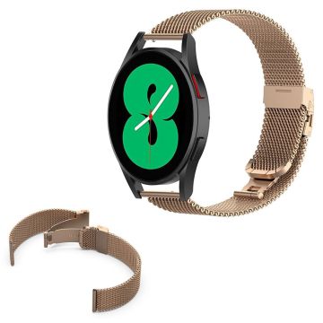 Rostfrei Stahl Milanese Uhrenarmband für Samsung Galaxy Watch 4 / 3 - Roségold