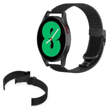 Rostfrei Stahl Milanese Uhrenarmband für Samsung Galaxy Watch 4 / 3 - Schwarz