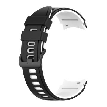 Zweifarbig Silikon Uhrenarmband für Samsung Galaxy Watch - Schwarz / Weiß