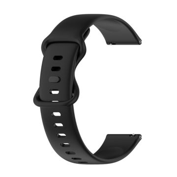 Einfaches Silikonarmband mit Schmetterlingsschnalle für Samsung Galaxy Watch - Schwarz