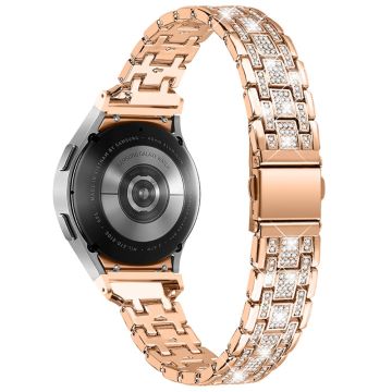 Strassbesetztes Edelstahlarmband für Samsung Galaxy Watch 4 - Rose Gold