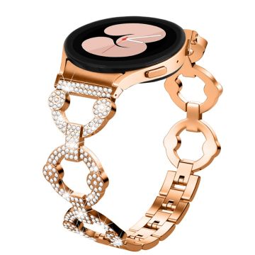 Samsung Galaxy Watch 5 / 5 Pro / (42mm) Armband mit Strassdekor - Rose Gold