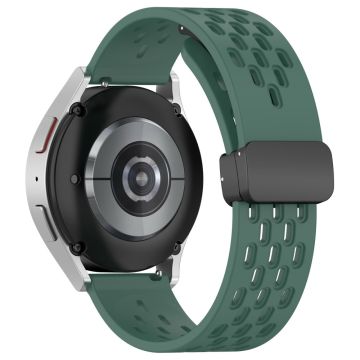 20mm Silikonarmband für Samsung Galaxy Watch 6 / 5 / 4 - Dunkelgrün