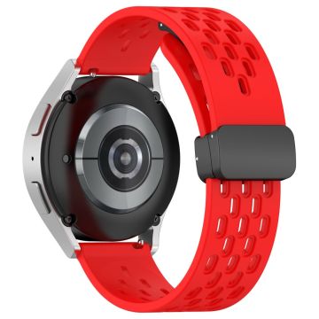 20mm Silikonarmband für Samsung Galaxy Watch 6 / 5 / 4 - Rot