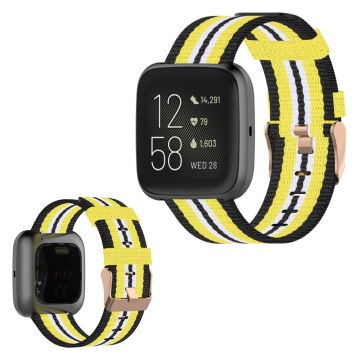 Fitbit Versa / Versa 2 / Blaze Nylon Uhrenarmband - Schwarz / Gelb