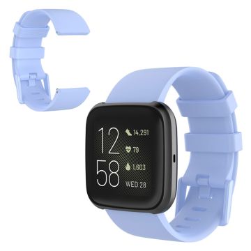 Fitbit Versa 2 / Versa Lite Silikon-Uhrenarmband - Babyblau / Größe: L