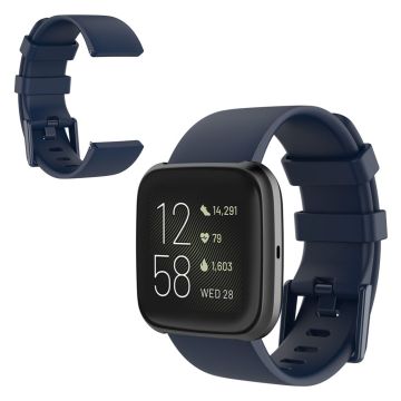 Fitbit Versa 2 / Versa Lite Silikon-Uhrenarmband - Dunkelblau / Größe: L