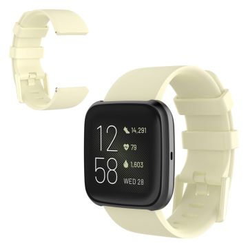 Fitbit Versa 2 / Versa Lite Silikon-Uhrenarmband - Beige / Größe: L