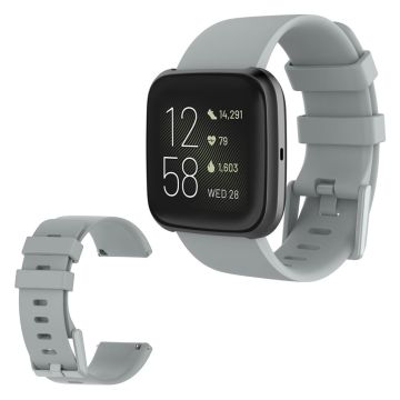 Fitbit Versa 2 / Versa Lite Silikon-Uhrenarmband - Grau / Größe: S