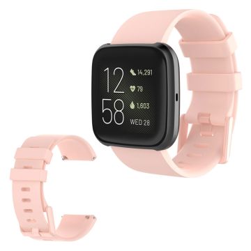 Fitbit Versa 2 / Versa Lite Silikon-Uhrenarmband - Rosa / Größe: S