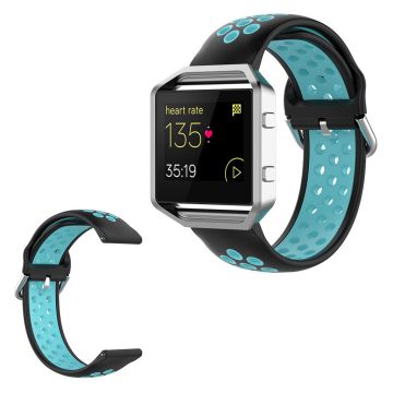 Fitbit Blaze / Versa / Versa Lite / Versa 2 Zweifarbig Silikon Uhrenarmband - Schwarz / Blau