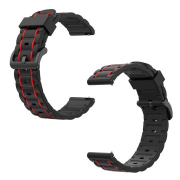 Fitbit Versa / 2 / Lite Wavy Silikon Uhrenarmband - Rot