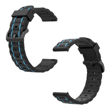 Fitbit Versa / 2 / Lite Wavy Silikon Uhrenarmband - Babyblau