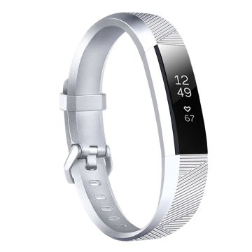 Fitbit Alta Silikon Glänzend Uhrenarmband - Silber