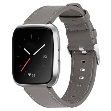 Fitbit Versa 2 / Versa Kuhfell Echt Leder Uhrenarmband - Grau