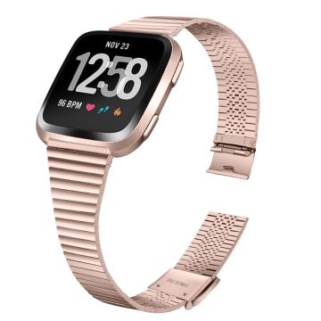 Fitbit Versa 2 / Versa Lite Stilvoll Rostfrei Stahl Uhrenarmband - Rosa Gold