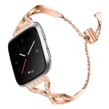 Fitbit Versa 2 / Versa Lite Modisch 304 Rostfrei Stahl Uhrenarmband - Roségold