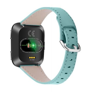 Fitbit Versa 2 / Lite Uhrenarmband aus echtem Rindsleder - Blau