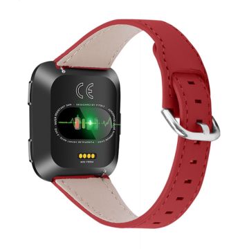 Fitbit Versa 2 / Lite Uhrenarmband aus echtem Rindsleder - Rot