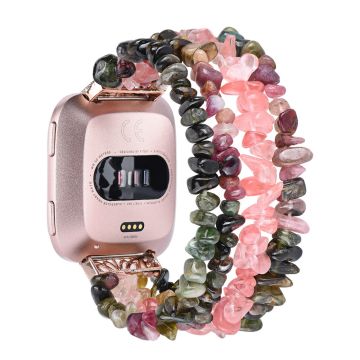 Fitbit Versa 2 / Versa vierreihiges Natursteinarmband - Multi-Color