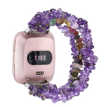 Fitbit Versa 2 / Versa vierreihiges Natursteinarmband - Lila