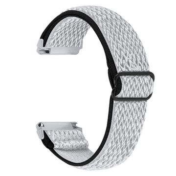 Fitbit Versa 2 / Versa Lite elastisches Uhrenarmband mit verstellbarer Schnalle - Schwarz / Weiß