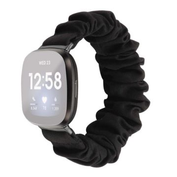 Fitbit Versa / Versa Lite elastisches, stylisches Stoffarmband - Schwarz