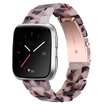 Fitbit Versa 2 / Versa Lite cooles Harzarmband - Pink / Schwarz